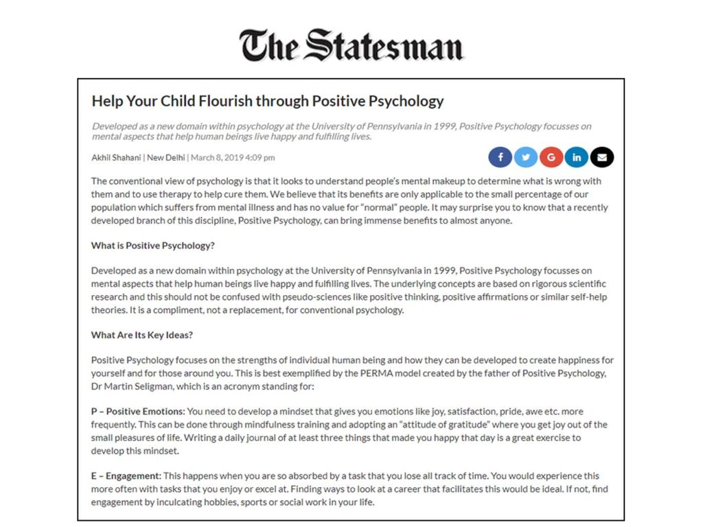 Help Your Child Flourish through Positive Psychology