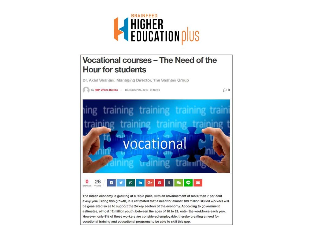 Vocational courses – The Need of the Hour for students