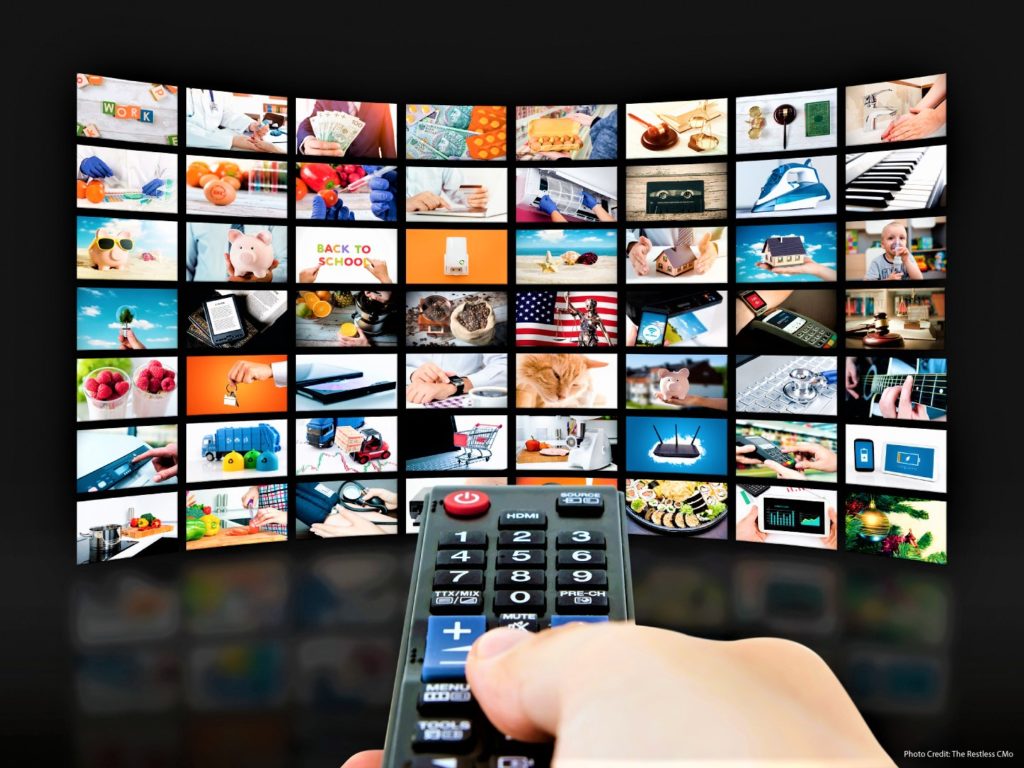 Brand advertising of Television saw an increase