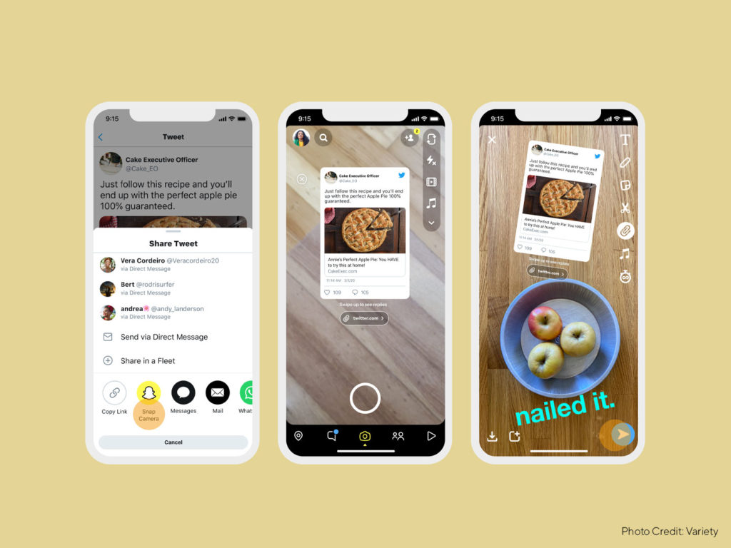 SnapChat launches native Twitter integration