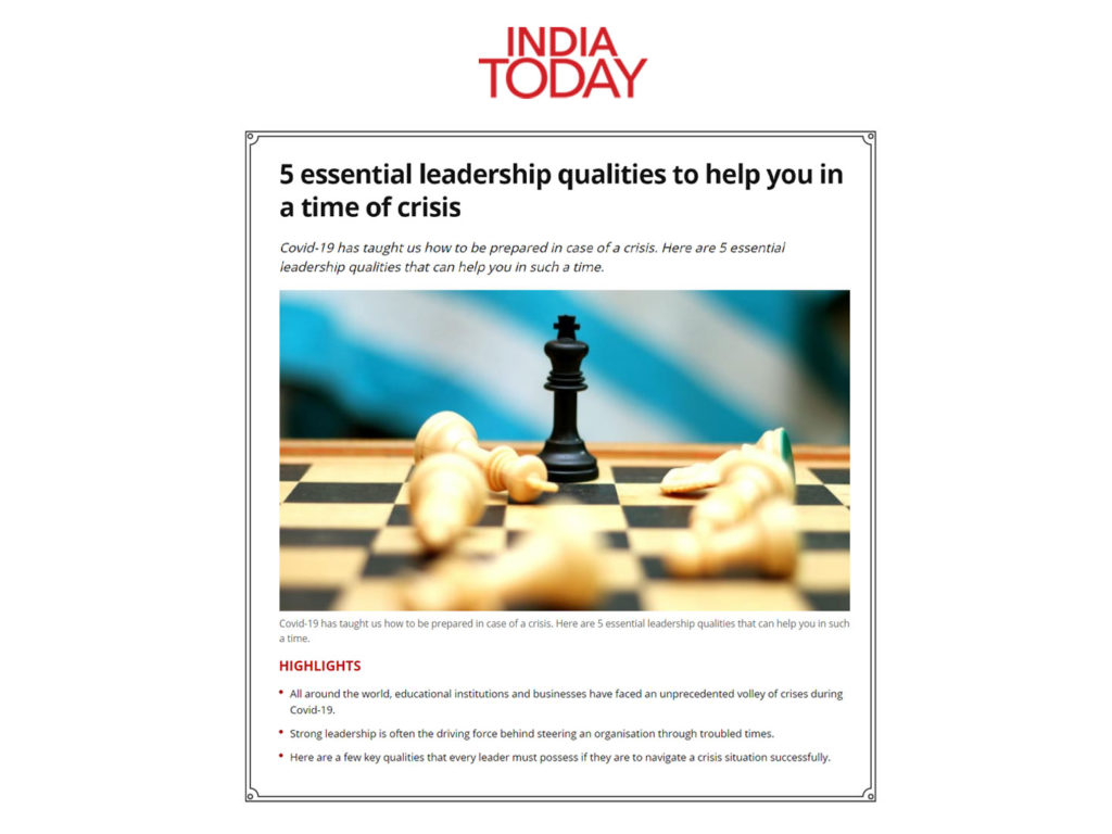 5 essential leadership qualities to help you in a time of crisis by Dr.Akhil Shahani
