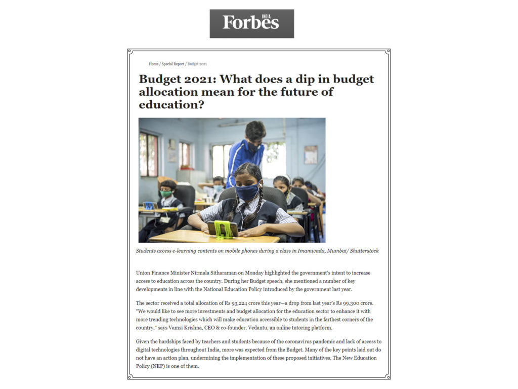 Budget 2021: What does a dip in budget allocation mean for the future of education?