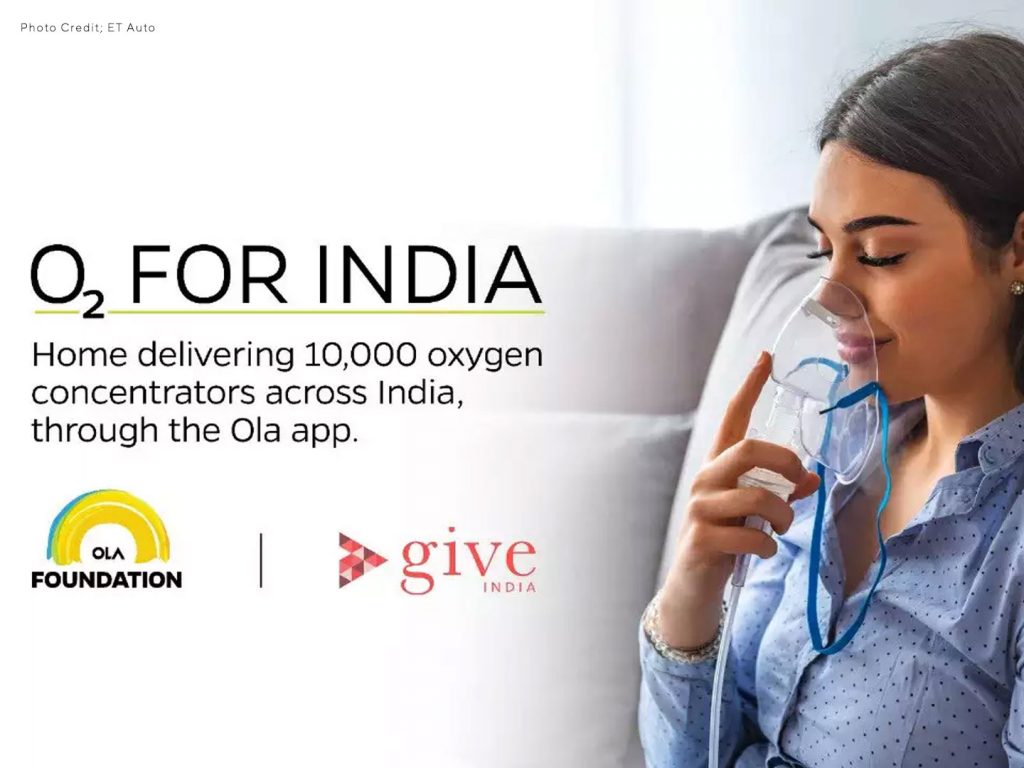 Ola announced doorstep delivery of oxygen concentrators