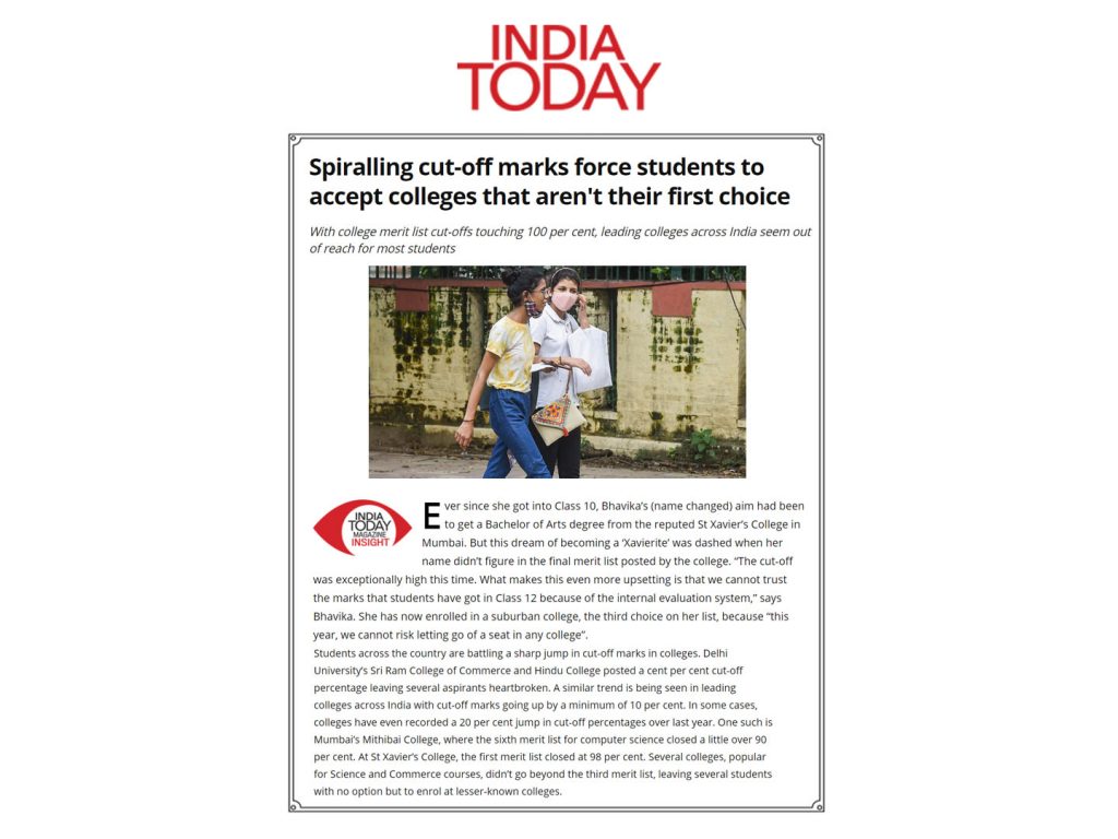 Spiralling cut-off marks force students to accept colleges that aren’t their first choice