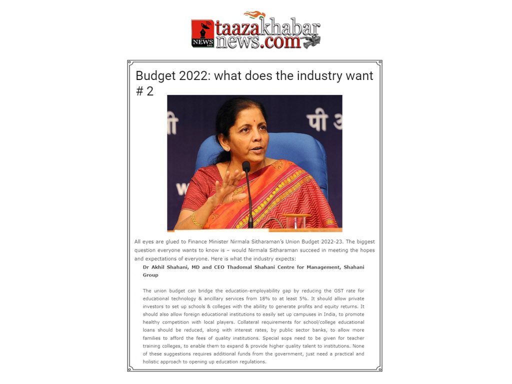 Budget 2022: what does the industry want
