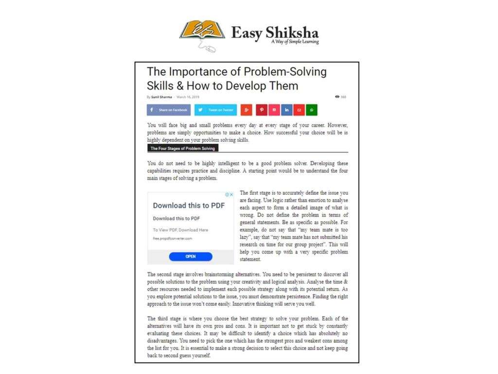 importance of problem solving skills